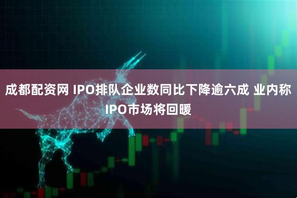 成都配资网 IPO排队企业数同比下降逾六成 业内称IPO市场将回暖