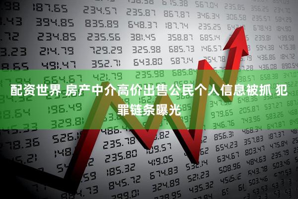 配资世界 房产中介高价出售公民个人信息被抓 犯罪链条曝光